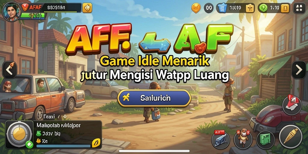 Tangkapan layar AFAF menunjukkan gameplay santai dan grafis menarik.