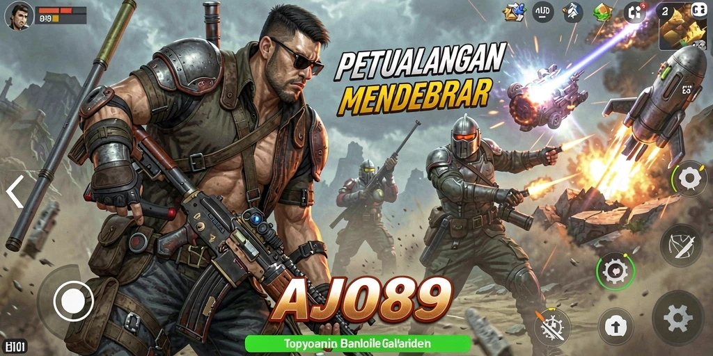 Tangkapan layar AJO89 menunjukkan aksi pertempuran yang intens dan mendebarkan.
