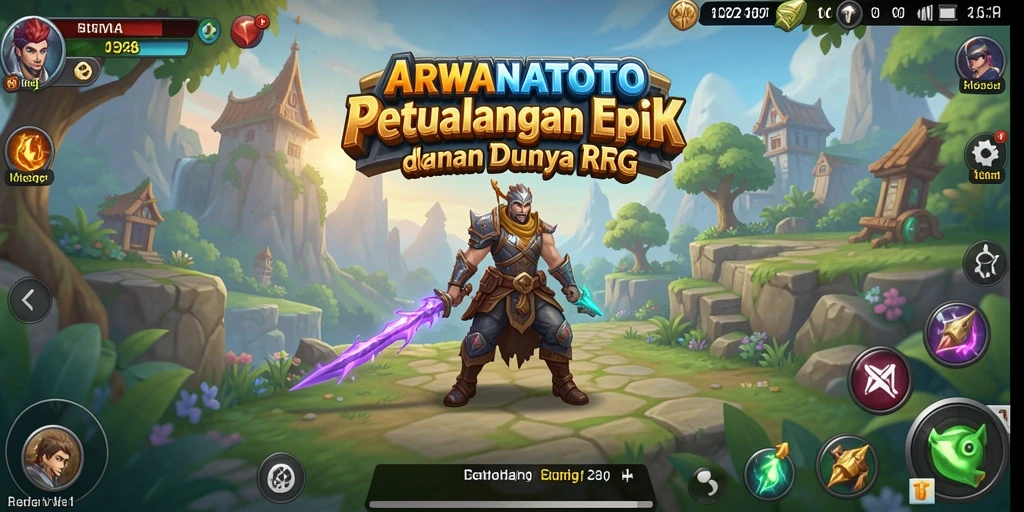 Screenshot gameplay ARWANATOTO menampilkan aksi pertarungan yang mendebarkan.