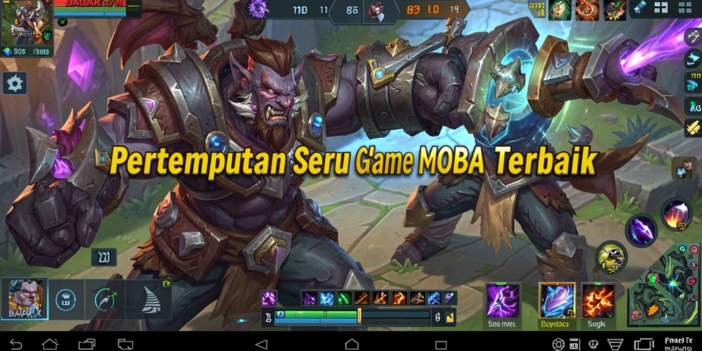 Tangkapan layar gameplay BADAK178 menampilkan pertempuran MOBA yang intens.
