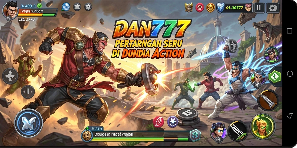 Tampilan aksi menegangkan di gameplay DAN777.