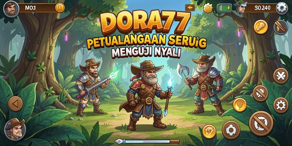 Tangkapan layar dari gameplay DORA77 yang menampilkan aksi seru.