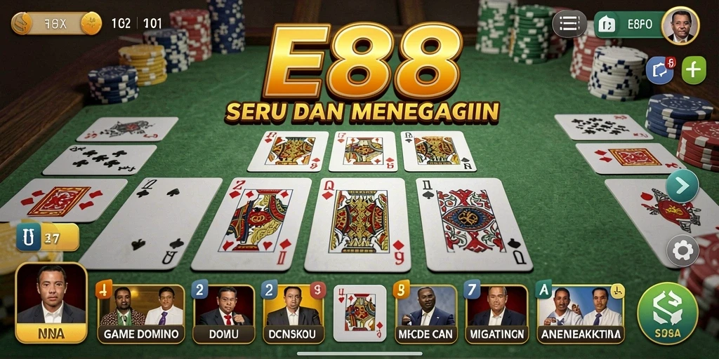 Tampilan bermain E88 dengan grafis yang memukau dan interaksi seru.