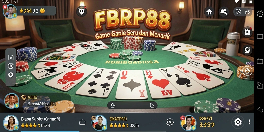 Tampilan screenshot gameplay FBRP88 yang menampilkan keseruan bermain Gaple.