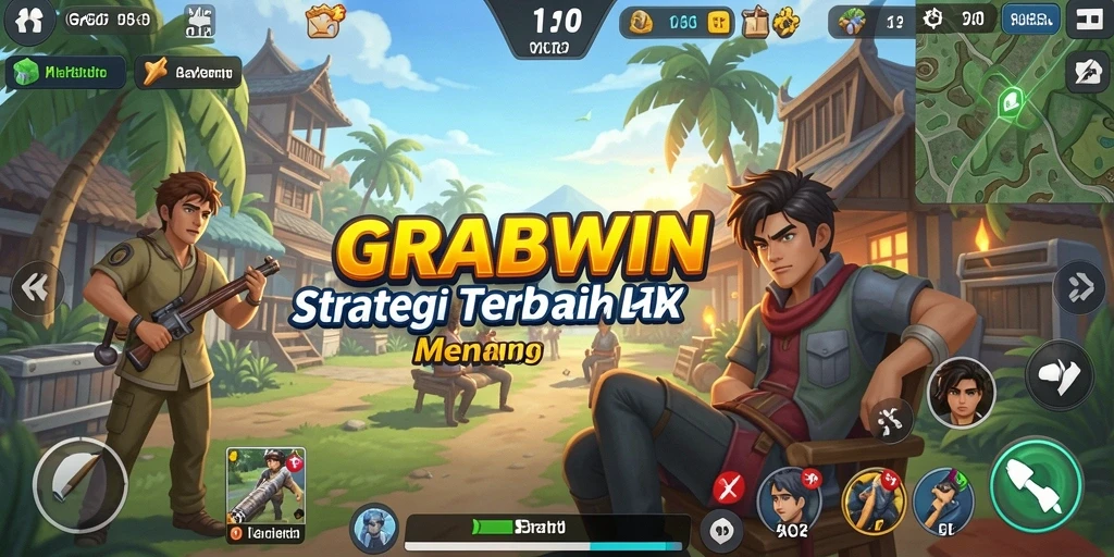 Tampilan gameplay strategi intens di GRABWIN.