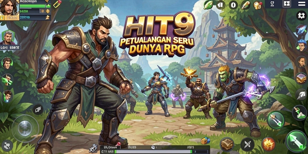 Tampilan gameplay HIT9 dengan pertarungan seru dan karakter yang kaya.