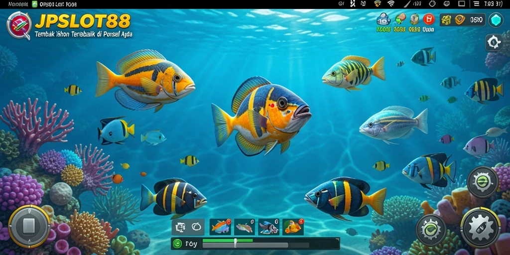 Tampilan gameplay seru Tembak Ikan di JPSLOT88.