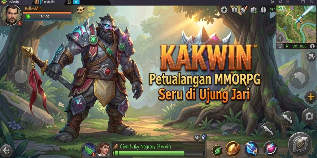 Tampilan gameplay immersive KAKWIN dengan aksi petualangan MMORPG.