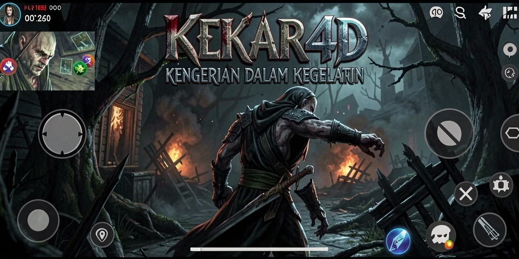 Tampilan menakutkan dari gameplay KEKAR4D yang menyeramkan.