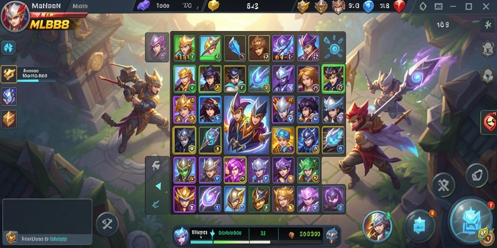 Tampilan gameplay MLBB8 dengan elemen Match-3 yang menarik.