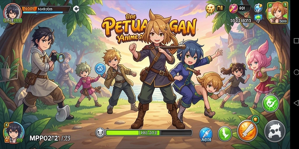 Screenshot MPO2121 menampilkan pertarungan karakter anime yang seru.