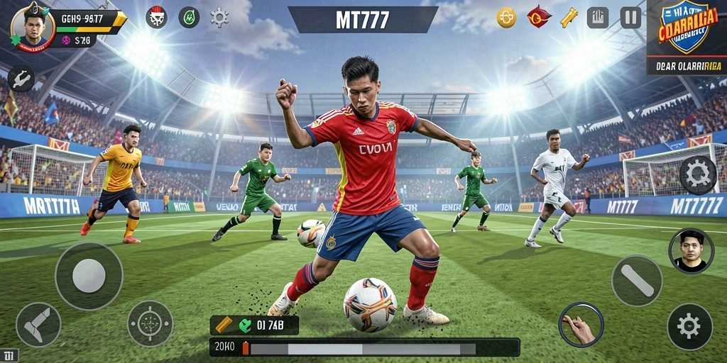 Tampilan gameplay MT777 yang penuh aksi dalam olahraga kompetitif.