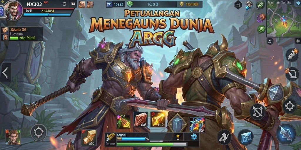 Tampilan gameplay menyenangkan dari NX303 dengan karakter beraksi penuh petualangan.