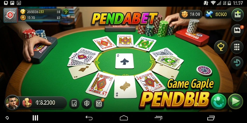 Tampilan gameplay seru dalam permainan Gaple PENIDABET.