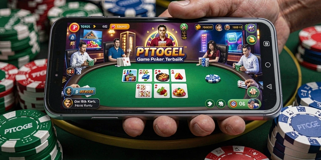Screenshot gameplay PTTOGEL menampilkan suasana poker yang seru dan interaktif.
