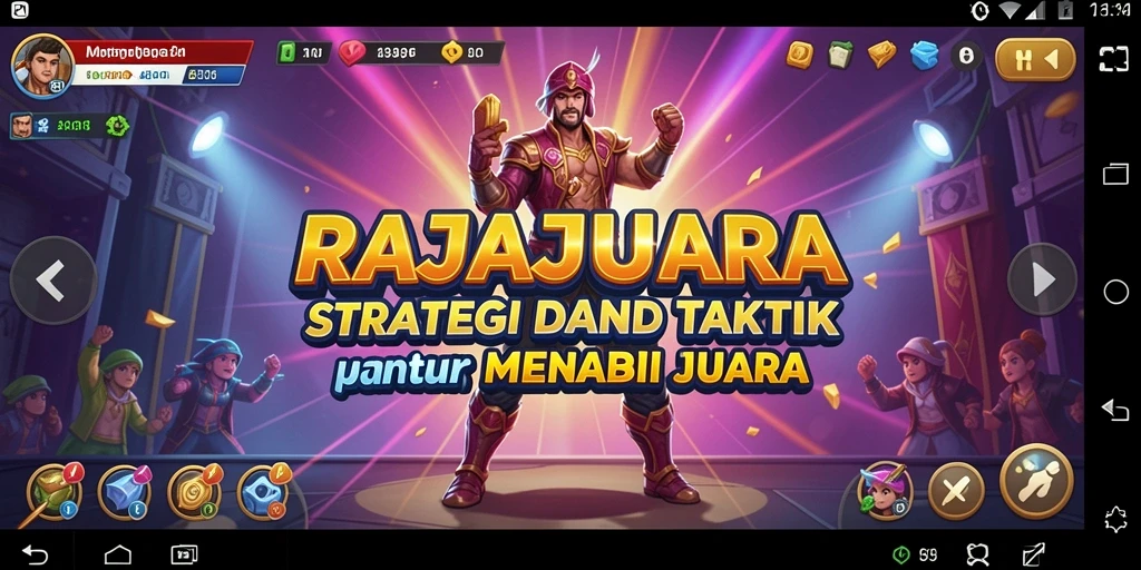 Tampilan seru dari pertempuran dalam RAJAJUARA sebagai game SLG.