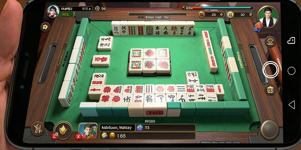 Tangkapan layar menunjukkan gameplay Mahjong yang seru dan menegangkan.