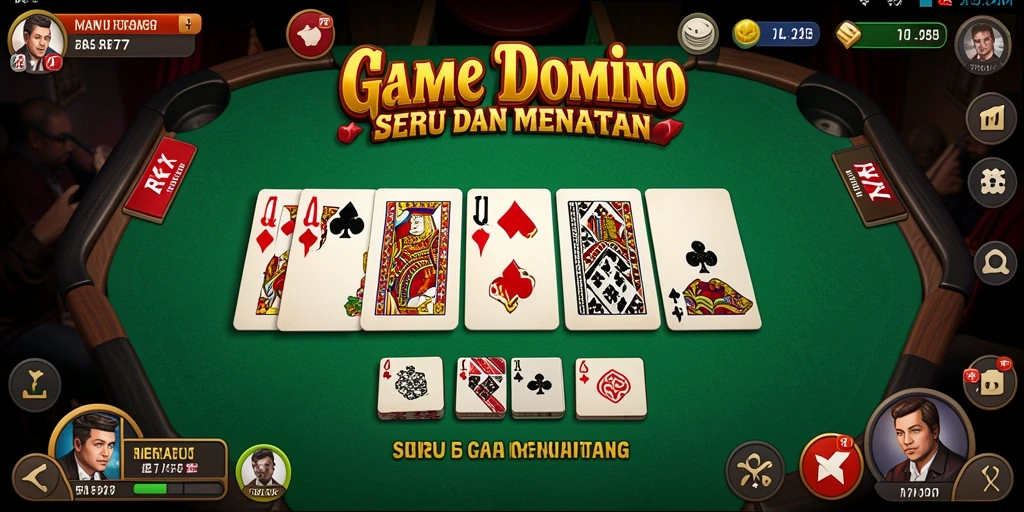 Tampilan gameplay Domino yang seru dan interaktif.