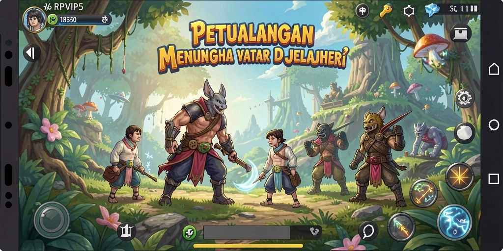 Gameplay RPVIP5 dengan berbagai tantangan dan lokasi menakjubkan.