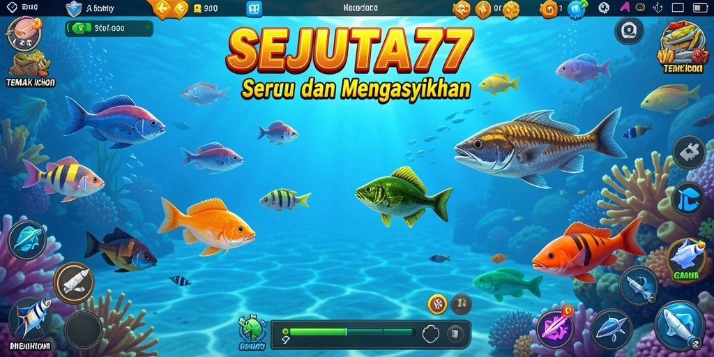 Tampilan gameplay SEJUTA77 dengan aksi tembak ikan yang seru.