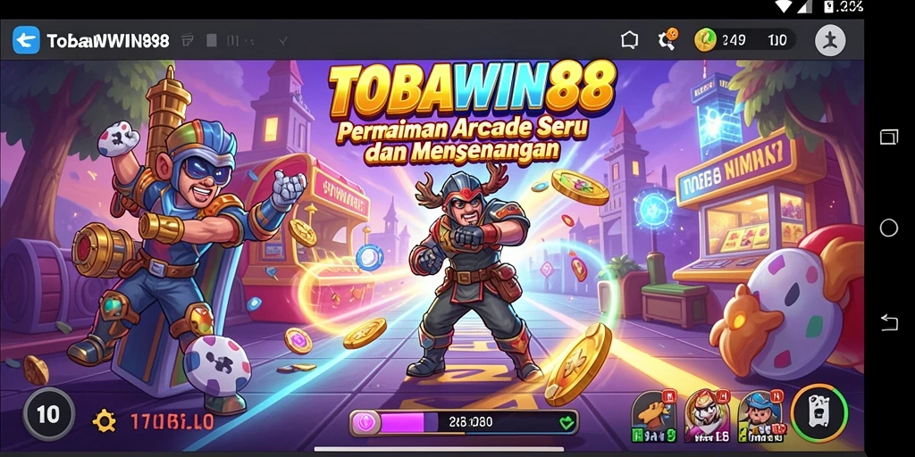 Tampilan aksi seru dari gameplay TOBAWIN88 yang menarik.
